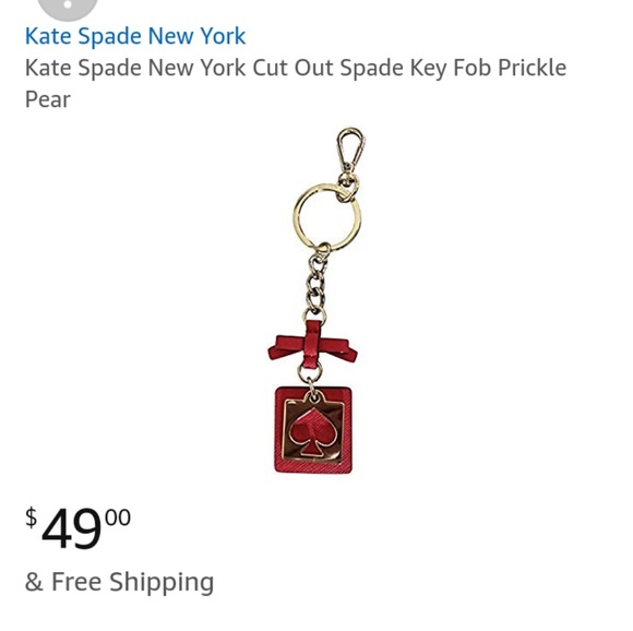 ♤New Kate Spade Classic Red Logo Key Fob♤ - Picture 4 of 8
